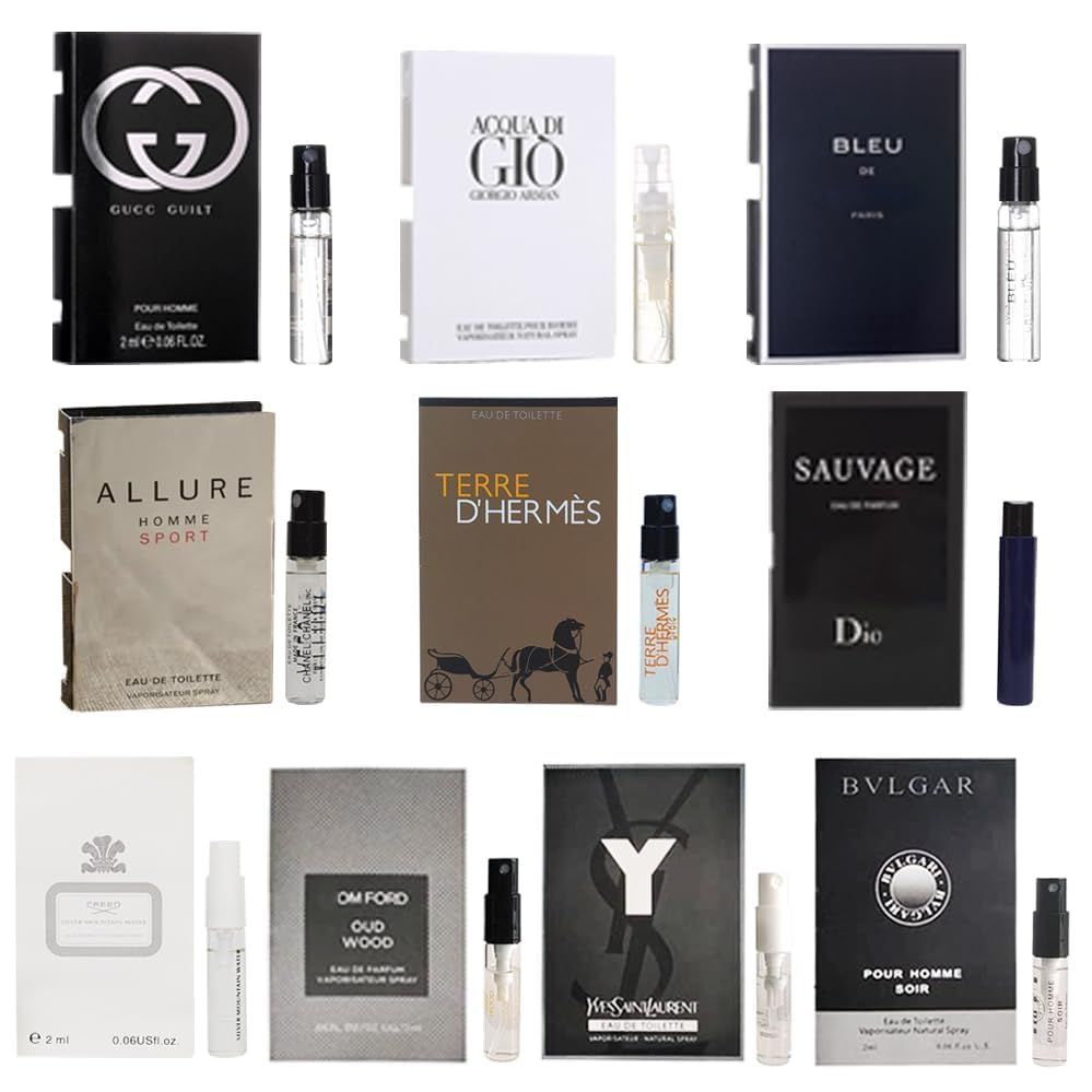 EKoKim Cologne MenS Perfume Sampler Fragrance Designer Hombre Muestra De Perfume Sampler Sets Mini Gift 10pcs