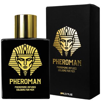 PheroMan Pheromone-Infused Spray for Men, Boost Attraction &amp; Confidence Unleash Your Inner Pharaoh, 50ml Masculine Cologne, Expertly Crafted, Proudly Made in the USA