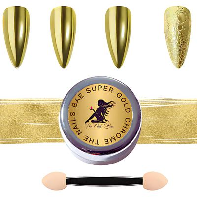 1Gram, Gold Chrome Nail Powder, Gold Chrome, Chrome Powder For Nails, Chrome Gel Nail Polish, Chrome Polish,Chrome Powder, Chrome Nail