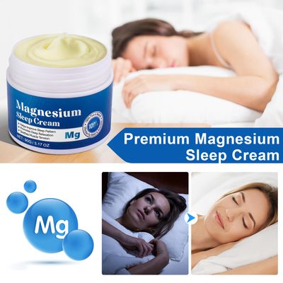 Magnesium Cream for Sleep, Magnesium Lotion for Sleep Magnesium Oil for Feet Muscle & Relaxation,Rich in Almond Oil, Lavender, Vit E Magnesium Butter for Sleep Topical Magnesium Sleep Cream 3.17oz