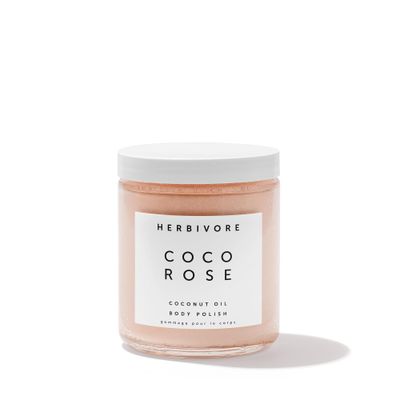 HERBIVORE Coco Rose Exfoliating Body Scrub - Cleansing Detox with Pink Clay, Moisturizing Coconut Oil &amp; Shea Butter, Plant-based, Vegan, Cruelty-Free, 8 oz