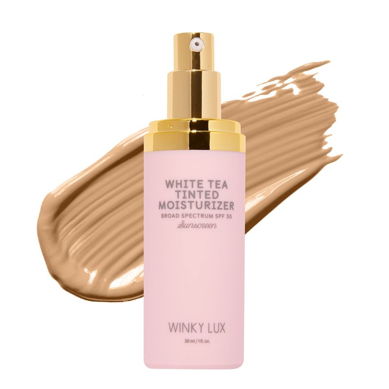 Winky Lux White Tea Tinted Moisturizer SPF 30 Sunscreen, Tinted Moisturizer for Face with SPF, SPF 30 Face Moisturizer with Vitamin E, Medium
