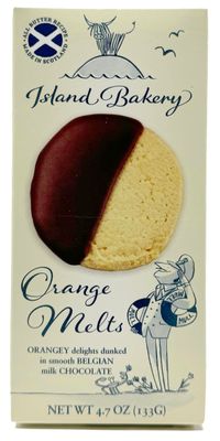 Island Bakery Orange Melts - All Butter Orange Cookies Dipped in Belgian Chocolate, Made in Scotland 4.7 Ounce