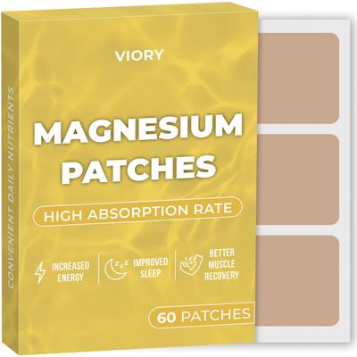 Magnesium Patches (Pack of 60) - 100 Natural Patch for Women and Men - with Calcium - Muscle and Bone Support, Calming - Enhanced Formula
