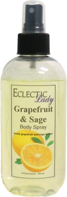 Eclectic Lady Grapefruit And Sage Body Spray, Double Strength, 8 ounces, Body Mist for Women with Clean, Light &amp; Gentle Fragrance, Cologne with Soft, Subtle Aroma For Daily Use