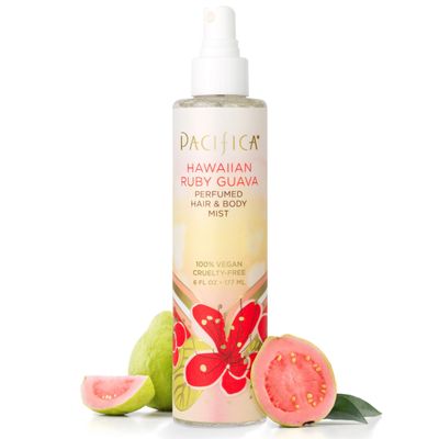 Pacifica Hawaiian Ruby Guava Hair Perfume &amp; Body Fragrance Spray Mist - Body Mist Fragrance w Grapefruit, Patchouli, Sugar Notes &amp; Geranium Clean Beauty Alcohol-Free, Vegan &amp; Cruelty-Free, 6 oz