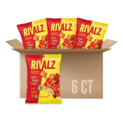 Rivalz Late Night Pizza Stuffed Snacks - Delicious &amp; Nutritious Veggie Snack Bites - Vegan, Gluten Free, &amp; Non-GMO - Zero Added Sugar and Plant-Based Protein - Healthy Snacks for Adults and Kids