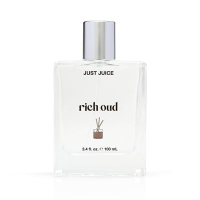 Just Juice Rich Oud Eau de Parfum - Oud Perfume for Women and Men - Bergamot, Saffron, and Amber Perfume - Rich and Woody Scent - 3.4 oz