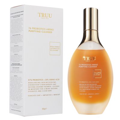 TRUU Probiotics Amino Purifying Cleanser - Ultra-Gentle Treatment with 51 Probiotics &amp; 25 Amino Acids - Cleanses, UV Protection, Enhances Hydration &amp; Elasticity for a Radiant, Youthful Glow 5.3 Oz