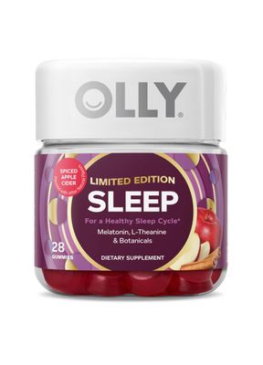 OLLY Sleep Gummy, Limited Edition, Melatonin, L-Theanine, Botanicals, Spiced Apple Cider - 28ct
