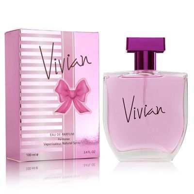 Vivian for Women - Floral Fruity Long Lasting Fragrance - Top Notes of Red Berries &amp; Rose - Base Scents of Creme Brulee &amp; Caramel - Paraben Free &amp; Cruelty Free - Elegant 100ml Bottle, Parfume Women