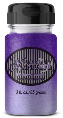 One Minute Manicure - Moisturizing Salt Scrub - 3 oz - Professionally Formulated To Exfoliate, Recondition &amp; Moisturize Skin - Enhanced With Botanical Oils &amp; Natural Sea Salts (Blackberry Vanilla)