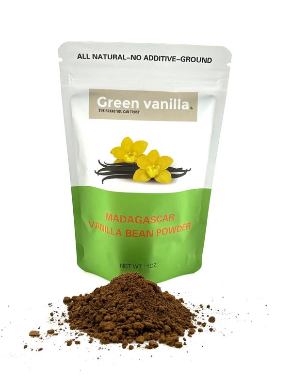Raw Vanilla Powder-100 Pure Ground Madagascar Vanilla Bean Powder,1 Ounce Unsweetened,Natural - For Cooking,Coffee