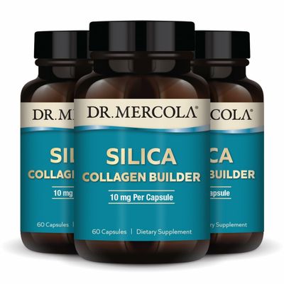 Dr. Mercola Silica Collagen Builder, 90 Servings (180 Capsules), Dietary Supplement, Skin Support and Bone and Joint Comfort, Non-GMO