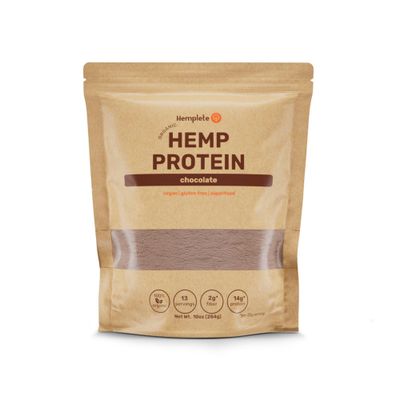 hemplete Hemp Vegan Protein Powder for Heart and Brain Health, Easy to Digest Chocolate Powder Drink with Plant Protein for Muscle Building and Recovery, 9 Essential Amino Acids (Chocolate, 10 ounces)