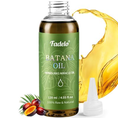 Fadelo Batana Oil - Dr Sebi Organic Oil for Hair Growth, 100% Raw Pure Natural from Honduras, Deeply Nourishing Scalp for Thicker &amp; Stronger Hair, 4.05 fl oz