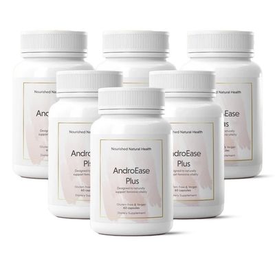 Nourished AndroEase Plus - Natural Balance Supplement for Women - Vegan Formula with Zinc Saw Palmetto -360 Capsules for Daily Wellness Vitality - Made in USA