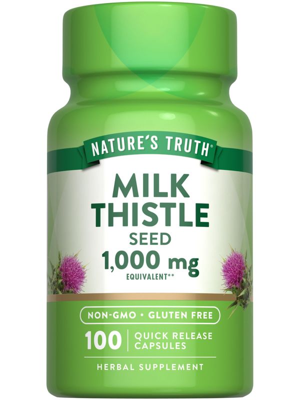 Nature's Truth Milk Thistle Extract Capsules | 1000mg | 100 Count | Non-GMO &amp; Gluten Free Supplement