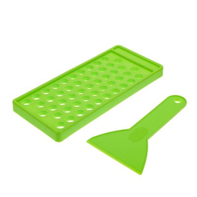 Lurrose Lip Balm Tubes Lip Balm Filling Tray and Spatula Set, Professional Holder 5 Lip Balm Containers Lip Gloss Crafting Kits for DIY Lipstick Diy Kits