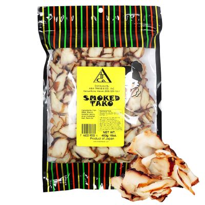 Asia Trans Smoked &amp; Dried Cuttlefish Tako | Hawaiian Seafood Jerky | Low-Fat, Low-Calorie Snack