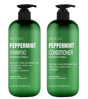 Peppermint Oil Shampoo and Conditioner Set for Hair Growth and Thickening - For Thinning Hair and Hair Loss Treatments for Women &amp; Men, Sulfate Free, 20.2 FL Oz Each