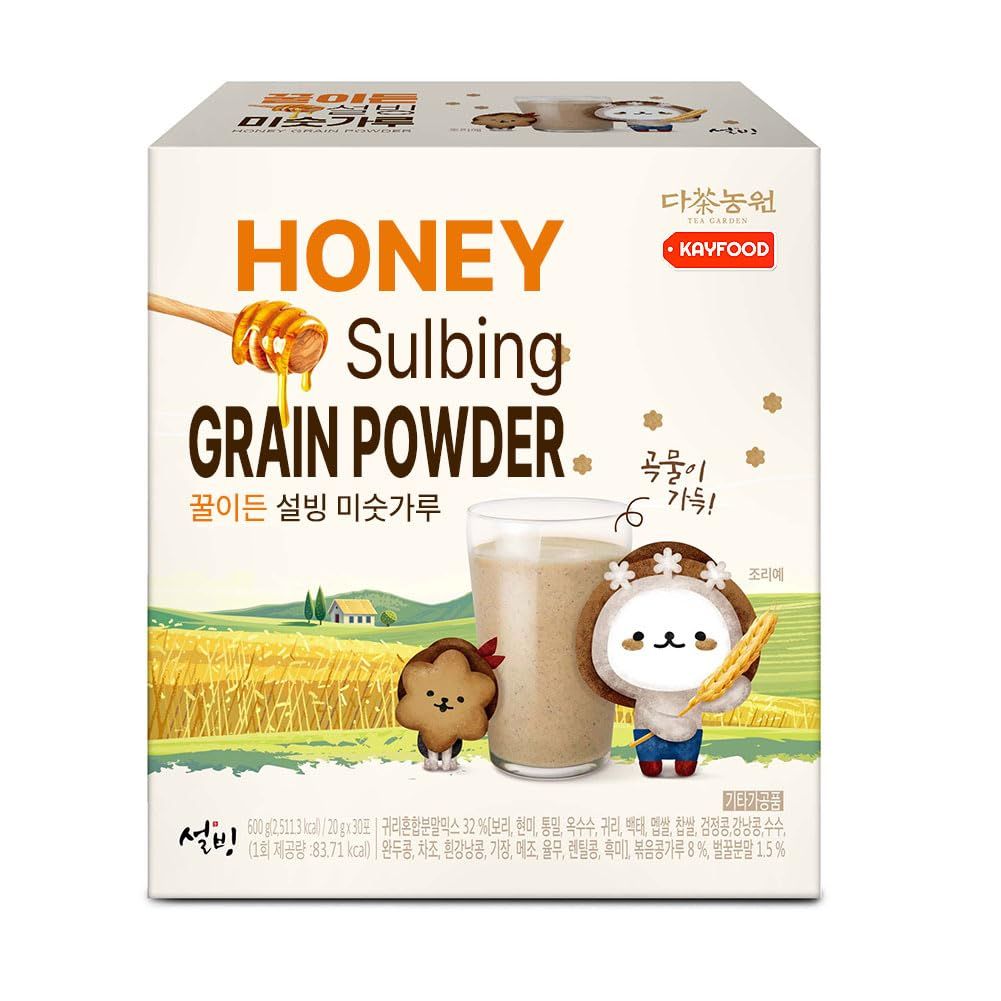 KAYFOOD Korean Garden Daily Sulbing Honey Grain Powdered Tea Healthy Tea, Nutritious Breakfast Substitute Tea, Nutritious Grain Variety (Pack of 1)