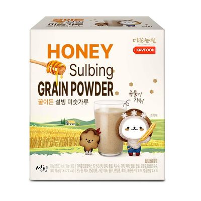KAYFOOD Korean Garden Daily Sulbing Honey Grain Powdered Tea Healthy Tea, Nutritious Breakfast Substitute Tea, Nutritious Grain Variety (Pack of 1)