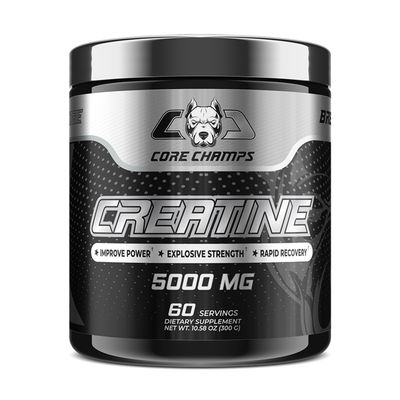 Core Champs Creatine for Men &amp; Women | 5000mg 100 Pure Micronized Creatine | No Fillers or Additives | Power, Strength, Recovery | 60 Servings (Unflavored)