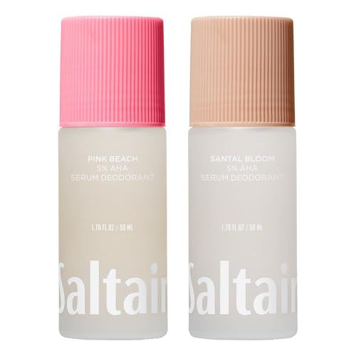 Saltair Serum Deodorant Signature Scents 2 Pack. 5 AHA Formula. Lactic Acid and Mandelic Acid Deodorant. Aluminum Free Odor Control for Women and Men. Travel Essentials, 2x 1.7oz Roll On