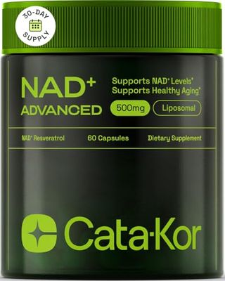 Cata-Kor NMNH Supplement Alternative - Liposomal NAD Resveratrol - 30-Day Supply - High Purity NAD Supplement for Energy, Focus &amp; Anti-Aging - 60 Capsules