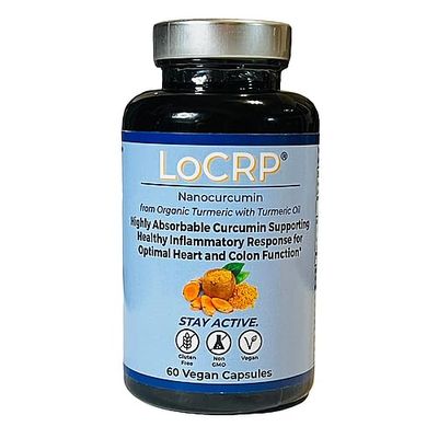 LoCRP Nano-Absorb Curcumin &amp; Turmeric Oil Capsules - Vegan, Heart &amp; Colon Support, 60-Day Supply