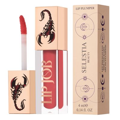 SELESTIA BEAUTY Lip Plumper Gloss - Lip Job - Glossy Finish, Hydrating &amp; Smoothing Formula, 0.14 fl oz (Tickle Temptation)