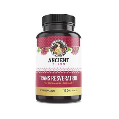 Ancient Bliss Resveratrol Powerful Antioxidant Supplement with Green Tea, Grape Seed Extract for Healthy Aging for Men &amp; Women