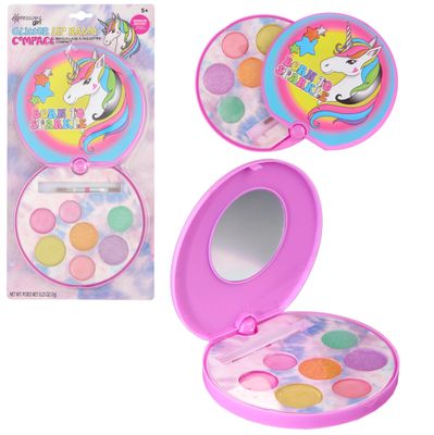 Glitter Lip Balm Compact - Fruit Flavored Lip Gloss For Girls, Safe and Non-Toxic Lip Gloss Gift Set For Girls
