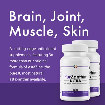 Stop Aging Now PurZanthin Ultra Natural Astaxanthin 12 MG Softgels (1 Pack)