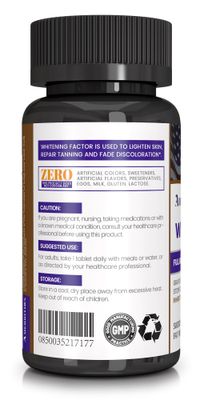 Amerrition Skin Whitening Supplement Infused with Grape Seed Extract, Glutathione, Vitamin B3, and Vitamin C - 60 Tablet
