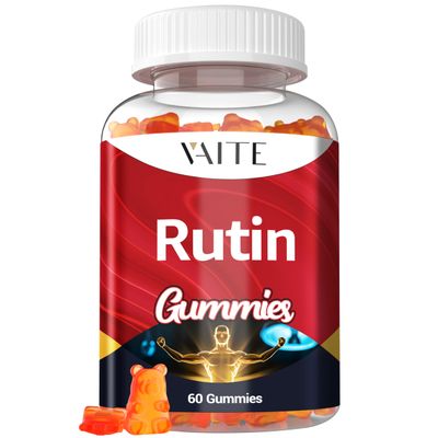 Rutin Supplement 500mg - Sophora Japonica Extract with Bioflavonoids - Antioxidant &amp; Wellness Chewables for Daily Use - Plant-Based Flavonoid Complex - Supports General Well-Being - 60 Vegan Gummies