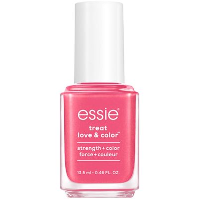 essie Strength and Color Nail Care Polish, Punch It Up, Full Coverage Pink with Blue Undertones, 0.46 Ounce
