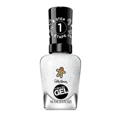 Sally Hansen Miracle Gel, Holiday Whisk You a Merry Xmas, Long Lasting, Gel-Like Formula, No UV Lamp Needed, White Glitter Nail Polish