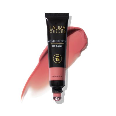 LAURA GELLER NEW YORK Shine-n-Shield Lip Balm SPF 15, Sunset Sands - Nourishes, Hydrates &amp; Protects Lips