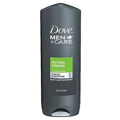 Dove MenCare Body and Face Wash Extra Fresh 18 oz for Dry Skin Effectively Washes Away Bacteria While Nourishing Your Skin