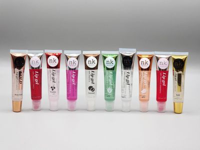 10 PACK!! nicka k New York Lip Gel with Vitamin E (Gold, Rose Gold, Bubble Gum, Cherry, Strawberry, Aloe, Coconut, Mango, Rosehip &amp; Clear)