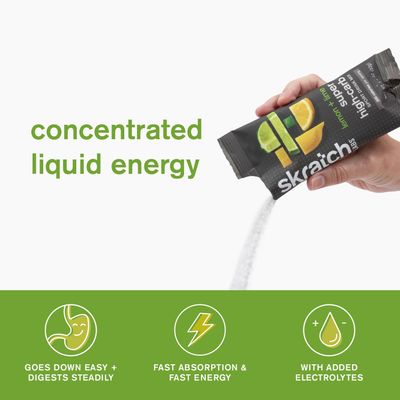 Skratch Labs Super High-Carb Drink Mix Packets - Carbohydrate Powder - Cluster Dextrin and Electrolytes - Endurance Energy- Energy Gel Alternative - Lemon/Lime - 8 Single Serving Packets - Non-GMO