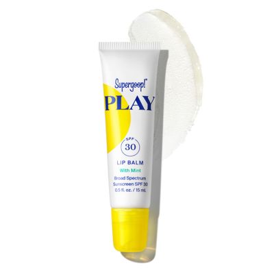 Supergoop! PLAY Lip Balm SPF 30 with Mint, 0.5 fl oz - Broad Spectrum SPF Lip Balm with Hydrating Honey, Shea Butter &amp; Sunflower Seed Oil - Great for Active Days