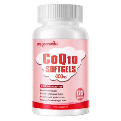 CoQ10-400mg-Softgels with PQQ, BioPerine &amp; Omega-3, Coenzyme Q10(Ubiquinone) Supplement for High-Absorption, Powerful-Antioxidant, Support Heart &amp; Energy-Production, 120 Servings