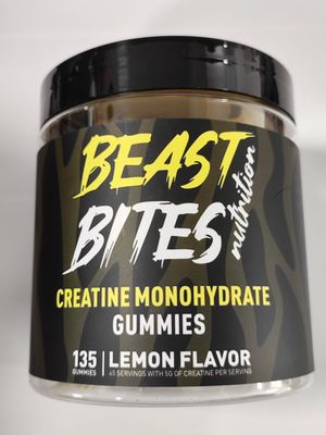 BEAST BITES Nutrition Creatine Monohydrate Gummies 5000mg (135 Count)-Lemon Flavor