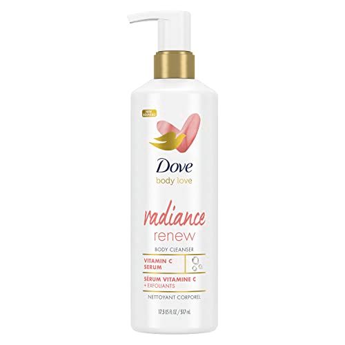 Dove Body Love Body Cleanser Radiance Renew For Dull Skin Exfoliating Body Wash Cleanser with Vitamin C Serum 17.5 fl oz