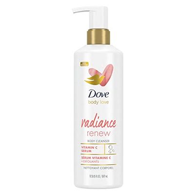 Dove Body Love Body Cleanser Radiance Renew For Dull Skin Exfoliating Body Wash Cleanser with Vitamin C Serum 17.5 fl oz