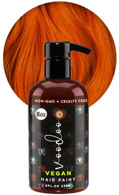 MOEHAIR Semi-Permanent Hair Color | Cowboy Copper Hair Dye 8 Oz | No Ammonia, Sulfate or Paraben | Vegan &amp; Cruelty-Free | Voodoo Venetian Red Copper Hair Color | Gentle, Non-Drippy &amp; Intermixable