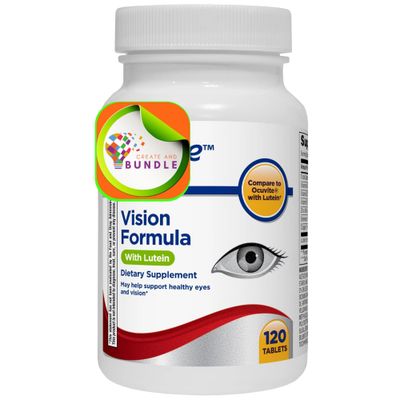 Equate Vision Formula with Lutein - Advanced Eye Health Dietary Supplement, 120 Tablets - Supports Vision Clarity, Antioxidant Protection, and Eye Wellness Create Sticker